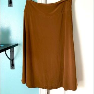 5 for 20$Med euc brown knee length skirt